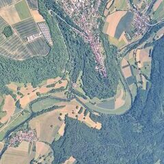 Flugwegposition um 11:21:29: Aufgenommen in der Nähe von Schwäbisch Hall, Deutschland in 2262 Meter